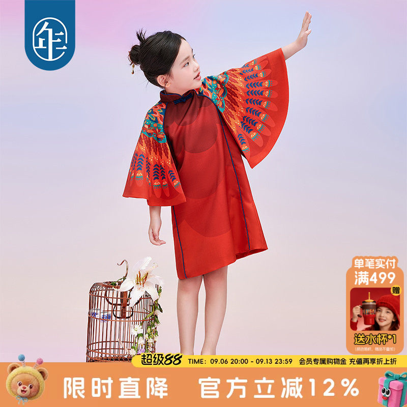年衣春秋款国风女童旗袍连衣裙图片