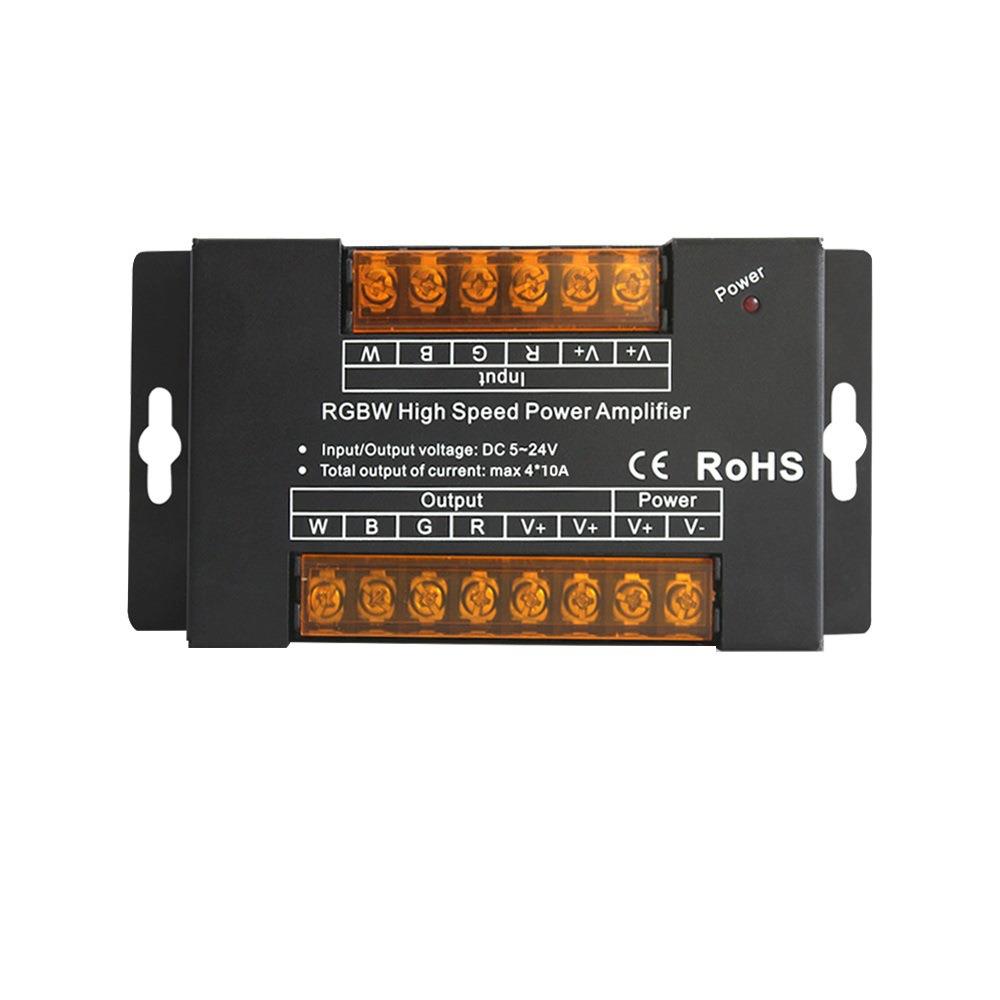 4通道RGBW放大器信号功率放大器LED中继器40A四合一同步灯带灯具