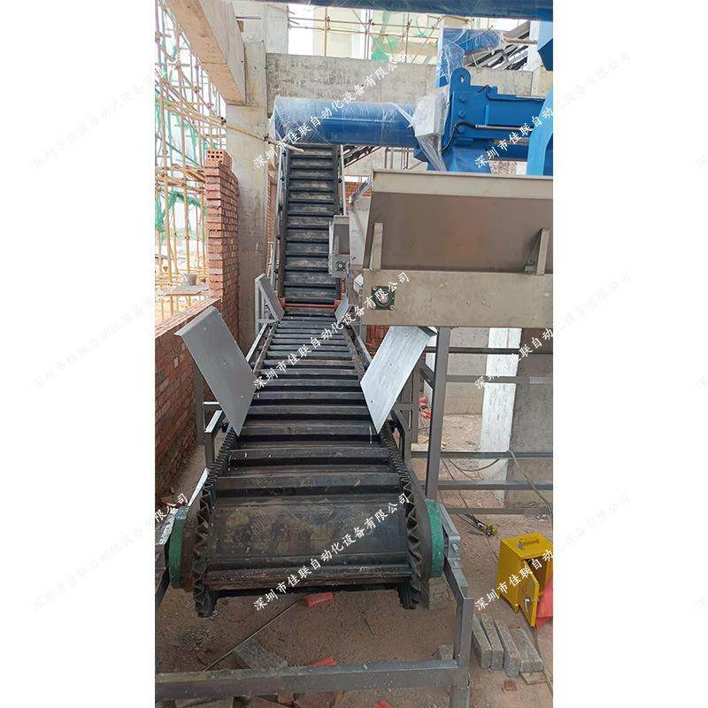 大倾角皮带输送机重型斜坡式矿山砂石料提升机裙边挡板物料运输