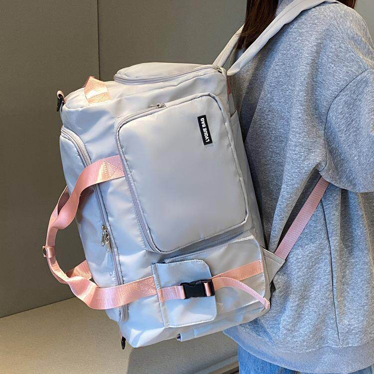 大容量旅行包双肩背行李包男出差旅游可登机女学生住校衣服收纳包