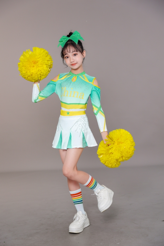儿童啦啦操演出服女童拉拉队服装中小学生运动会开幕式表演出套装