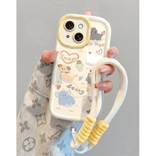 Reno11 6可爱女Findx8软壳a3Pro a2韩风k12硅胶一加13全包保护套 爱心小动物opporeno12pro手机壳新款