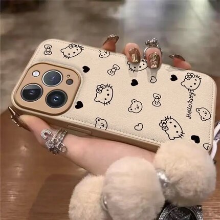 爱心线条凯蒂适用oppoReno14pro/14手机壳Reno13/12气垫软壳findx8plus可爱少女findx7卡通a58新款防摔保护套