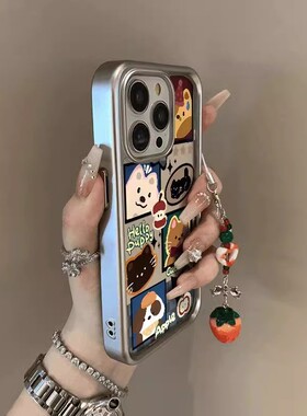 相框小狗opporeno12pro手机壳秋冬reno11/10/9/8/7新款女findx6/x5硅胶软壳findx3小众高级a97/a96防摔保护套