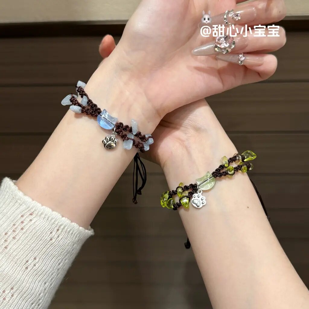 小猫咪手工编织非金属甜美手链