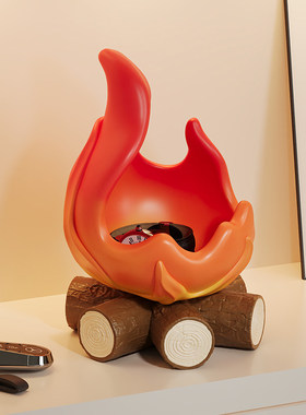 柴火小炭火玄关钥匙收纳摆件红色搬家乔迁新居布置装饰用品礼品