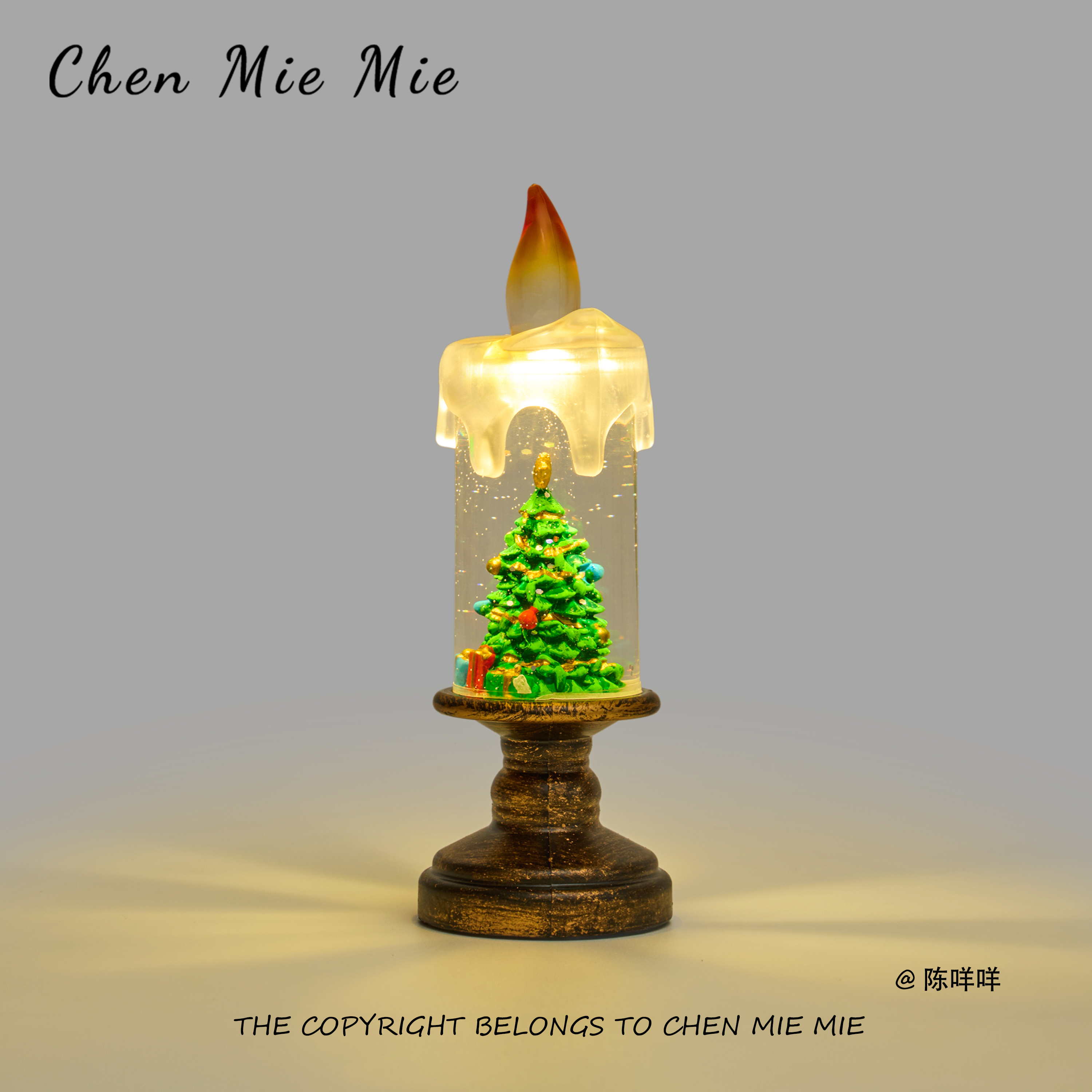 「无聊看看蜡烛里的圣诞」”氛围小夜灯桌面摆件圣诞节装饰礼物