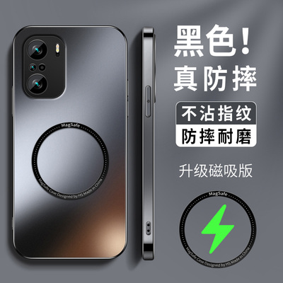 磁吸支架适用小米红米k40手机壳k40pro+新款硅胶可车载充男redmik20pro镜头带防摔K40s游戏增强保护套软外套