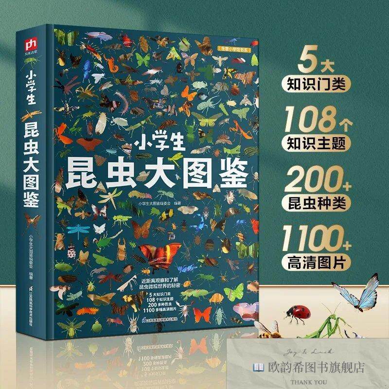 全新正版小学生昆虫大图鉴：中国儿童百科全书,高清全彩,适合6—1