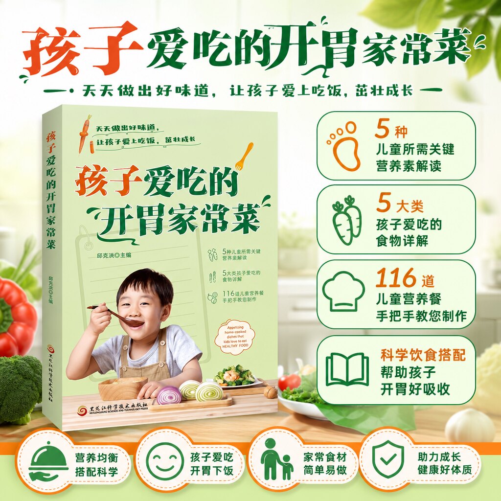 孩子爱吃的开胃家常菜菜谱家常菜大全儿童营养餐食谱美食烹饪早餐养生书籍菜单图片视频下饭菜西餐甜点川菜素菜减脂餐制作教程书