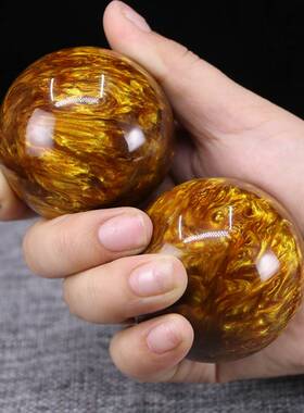 树脂海柳把玩球仿珊瑚手球圆球老年人花血柳金丝文玩收藏手把件