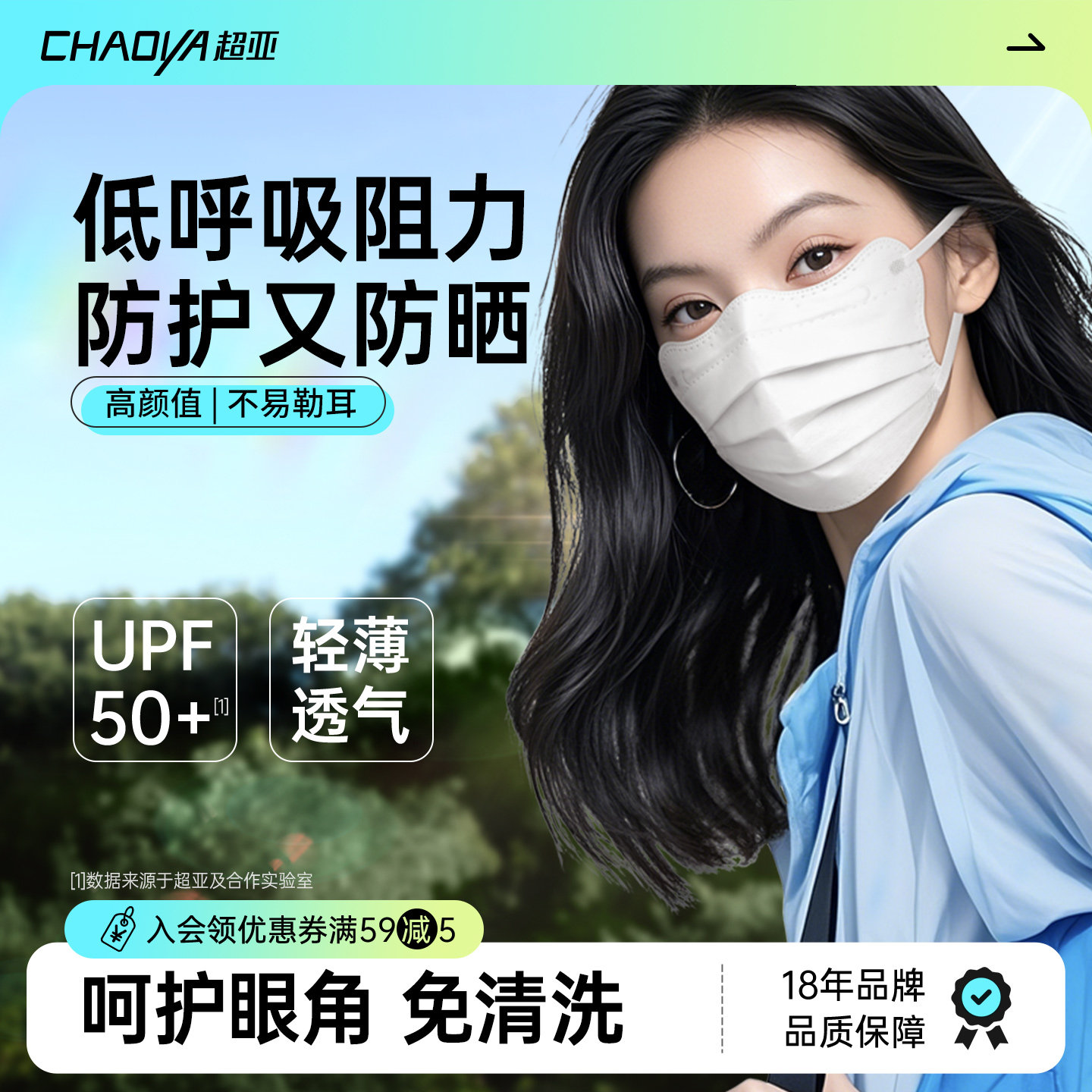 超亚一次性防晒口罩｜美颜免清洗图片