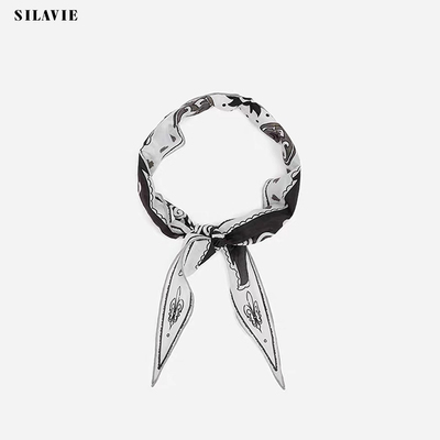 SILAVIE腰果花丝巾百搭绑发挂饰