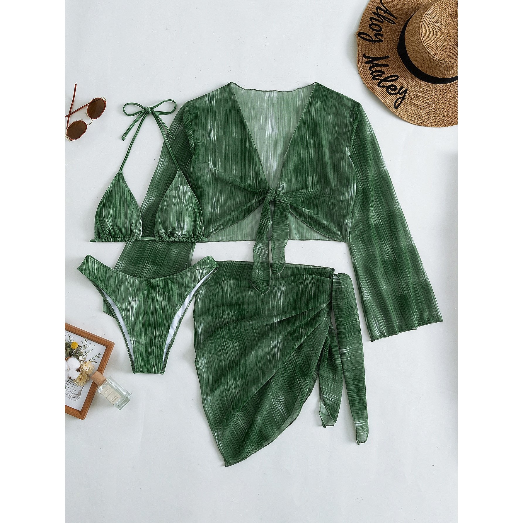 2022欧美泳装新款比基尼女配网纱裙分体三件套泳衣厂家现货供应,运动/瑜伽/健身/球迷用品,比基尼,淘宝优惠券,粉丝福利购,淘宝优惠卷