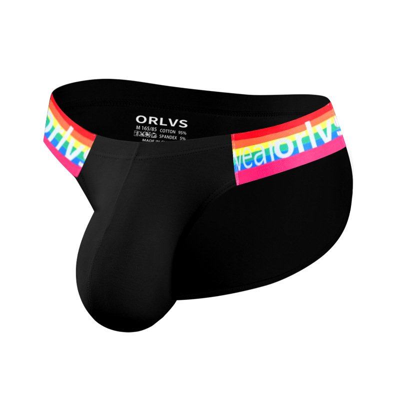 OR新款现货男士三角内裤双侧彩虹腰带纯棉低腰性感内裤男OR674,女士内衣/男士内衣/家居服,男三角内裤,淘宝优惠券,粉丝福利购,淘宝优惠卷