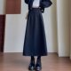 毛呢包臀裙女秋冬季 百搭裙子 时尚 新款 开叉中长半身裙高腰显瘦大码
