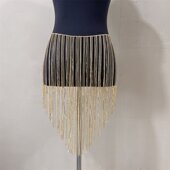 欧美跨境性感流苏腰链身体链爪链镶钻短裙链内裤 装 饰链情人节礼物