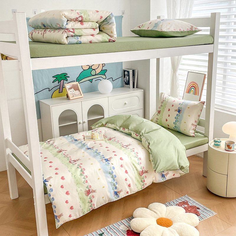 定制纯棉被套床单学校宿舍六件套印花被子应急三件套床上用定做,床上用品,学生床品套件,淘宝优惠券,粉丝福利购,淘宝优惠卷