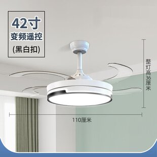 隐形风扇灯客厅家用卧室餐厅简约现代吊扇灯吸顶一体带风扇灯具