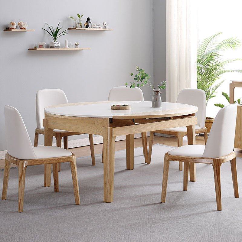 大理石伸缩折叠餐桌椅组合简约现代方圆两用餐桌小户型家用饭桌子,住宅家具,岩板餐桌,淘宝优惠券,粉丝福利购,淘宝优惠卷