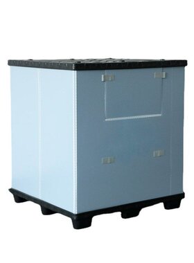 大型[汽车零部件专用] 1220折叠塑料围板箱 可循环围板箱 轻便省