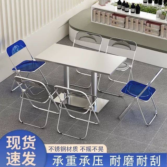 工业风网红小吃店不锈钢桌小圆方凳子酒吧饭馆咖啡厅快餐桌椅组合,住宅家具,板木餐桌,淘宝优惠券,粉丝福利购,淘宝优惠卷
