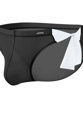 【AD700】性感男士三角裤侧腰系绳绑带低腰透明无痕高开叉内裤男