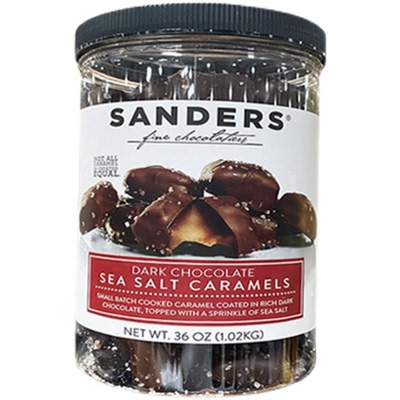 美国进口Sanders焦糖海盐黑巧丝滑咸香夹心巧克力年货零食1.02kg