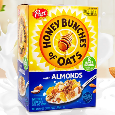 美国进口post宝氏蜂蜜杏仁麦片即食速食营养早餐冲泡谷物1.41kg