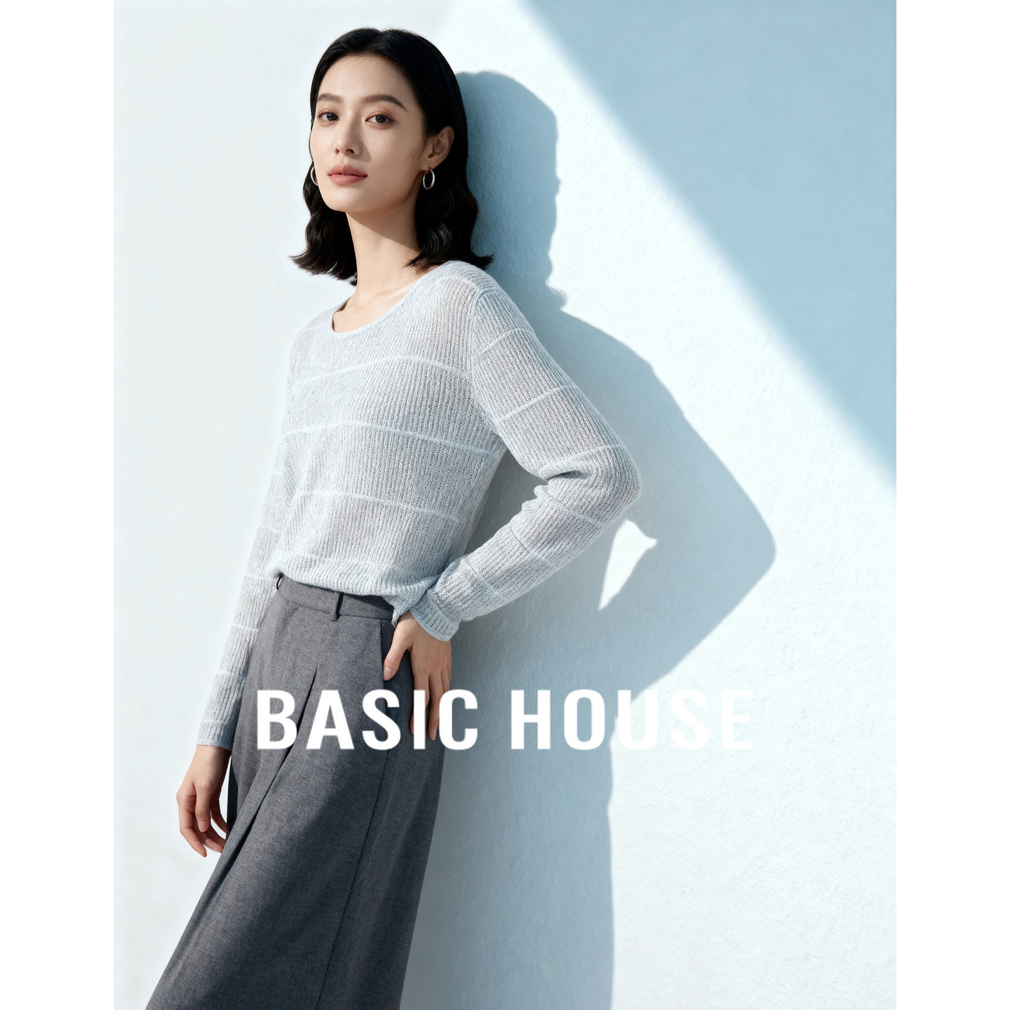 休闲宽松莱赛尔针织衫百家好夏日