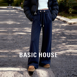 House 加绒保暖休闲弯刀裤 百家好宽松香蕉运动卫裤 新款 冬季 Basic