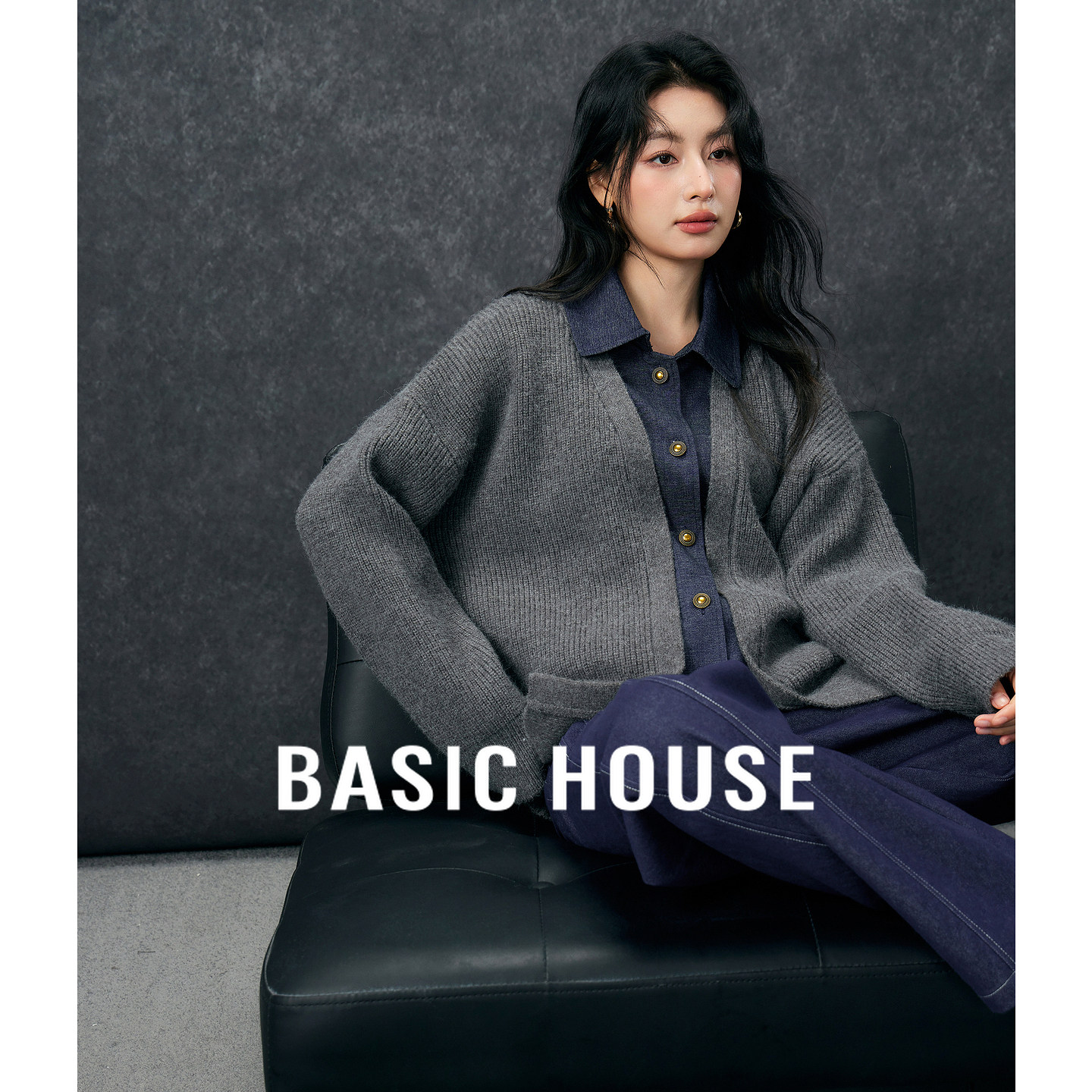 百家好假两件毛衣女秋冬季2025新款上衣翻领针织开衫牛仔拼接外套,女装/女士精品,毛衣,淘宝优惠券,粉丝福利购,淘宝优惠卷