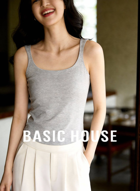 Basic House/百家好修身内搭无袖打底女士2026新款带胸垫吊带背心