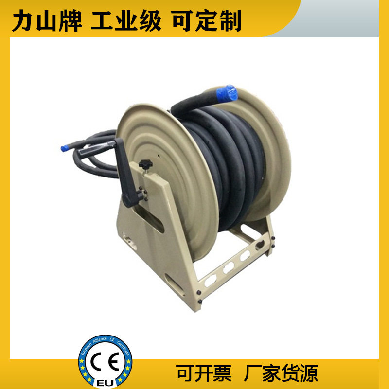 手动卷管器不锈钢30米消防滑环光纤金属盘自动伸缩电缆卷线器工业