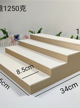 Trapezoidal display stand white live streaming glasses place