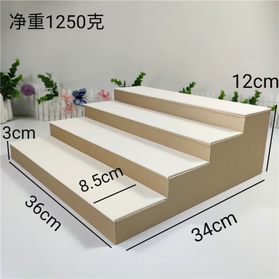 Trapezoidal display stand white live streaming glasses place