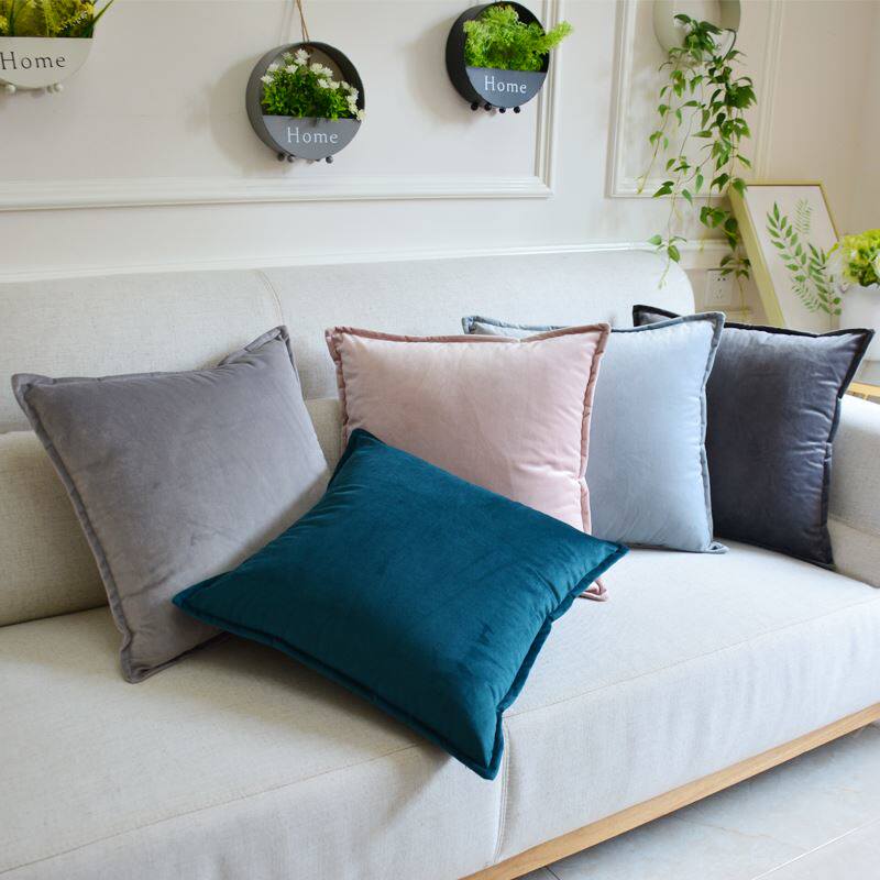 Soft Velvet Cushion Cover Decorative Pillows Throw waist跨境