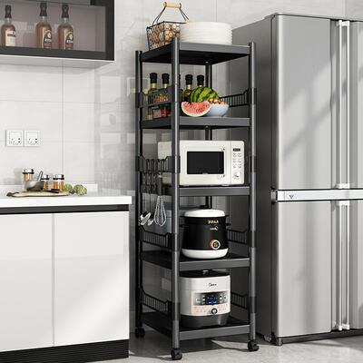 kitchen shelf floor multifunctional installation free foldin