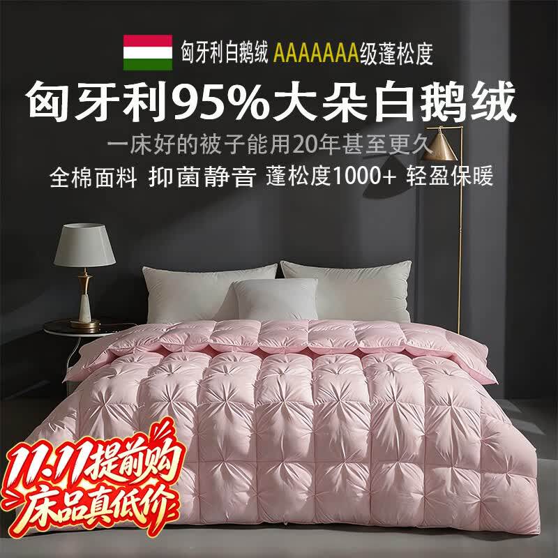 奢世希尔顿95白鹅绒冬季羽绒被芯