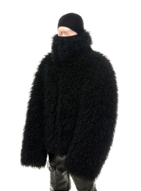 SCD crowd 24秋冬 重磅暗黑抗寒加厚皮草大廓形立领棉服外套男女