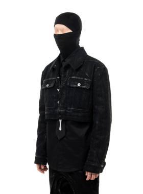 SCD crowd 24秋冬 年底清仓 涂层刷蜡牛仔百搭夹克短款外套男女