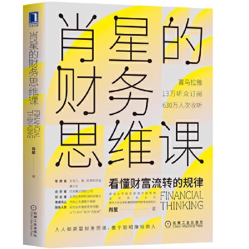 正版肖星的财务思维课 看懂财富流转的规律 机械工业出版社 企业经营管理资金利用股权激励政策财务思维训练项目经理财务会计书