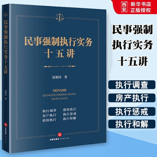 正版民事强制执行实务十五讲 夏祖国 法律出版社 人民法院执行工作 实务指引 参考案例 执行监督检察官律师公司法务办案工具书