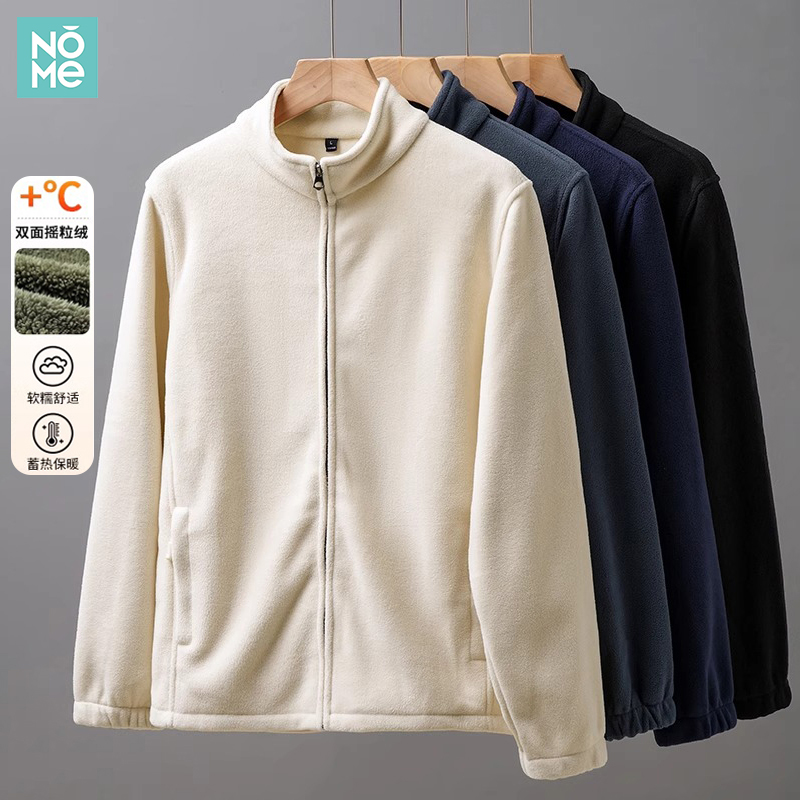 nome采用双面摇粒绒面料夹克男