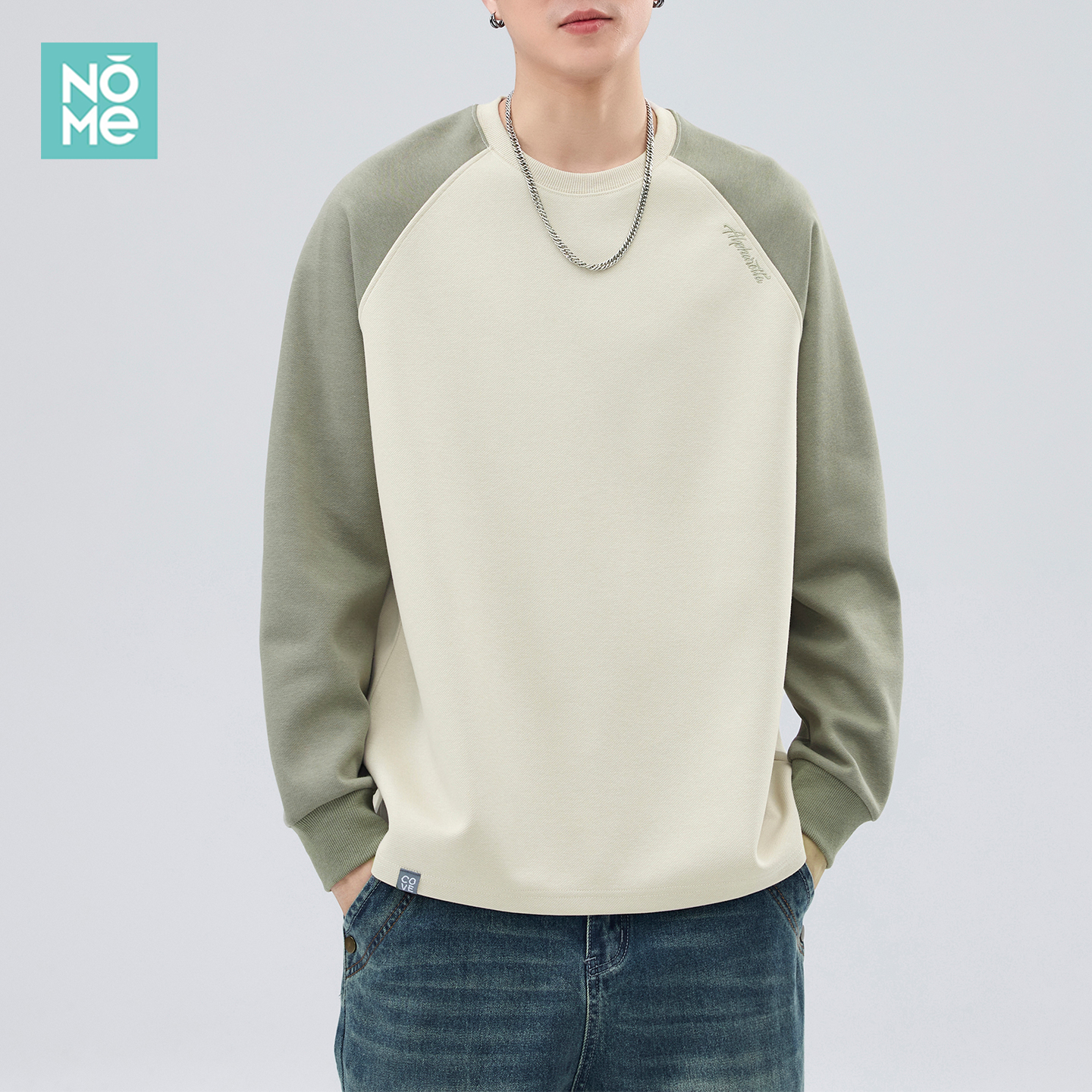 300G重磅插肩袖卫衣男长袖T恤