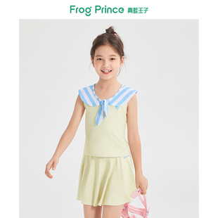 宝宝防晒 泳装 青蛙王子女童泳衣印花儿童2025新款 女童分体长袖