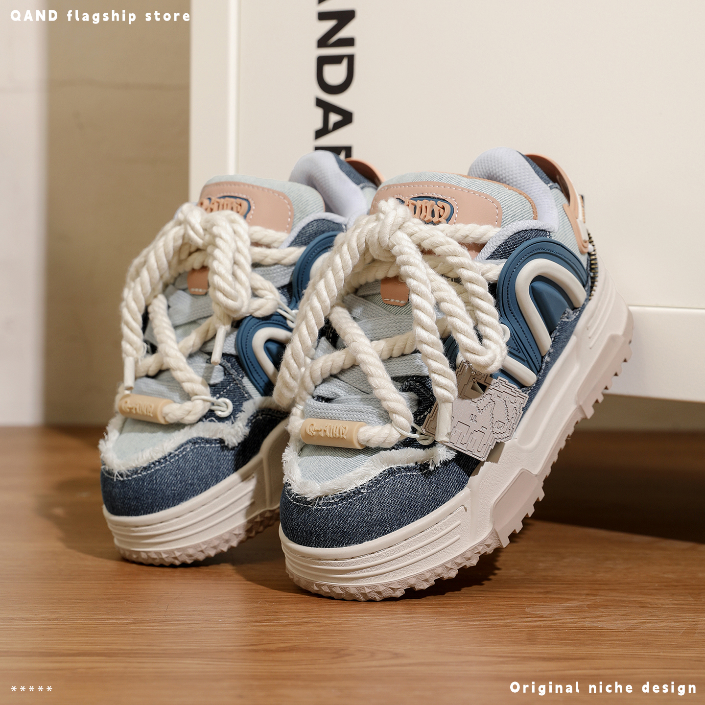 奇安达2025新款厚底百搭休闲板鞋