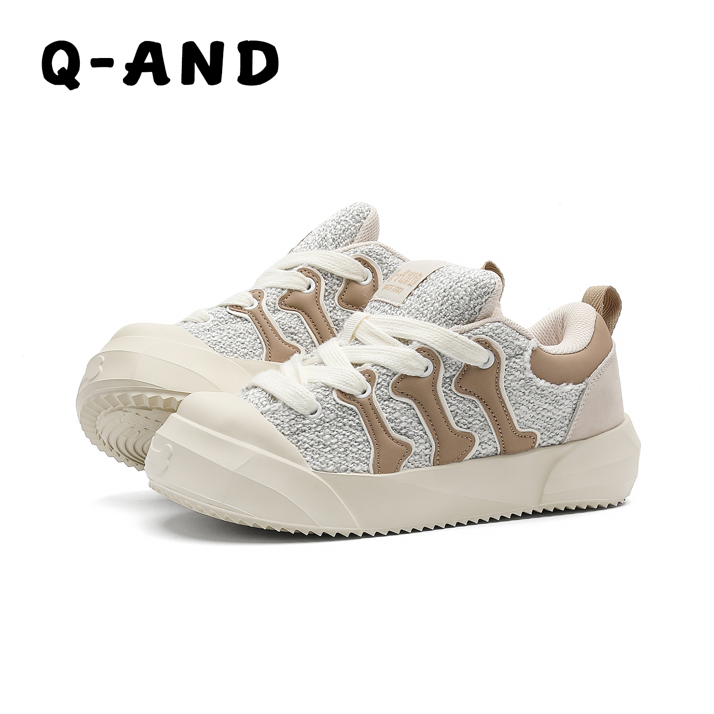 奇安达2025新款百搭厚底帆布鞋女