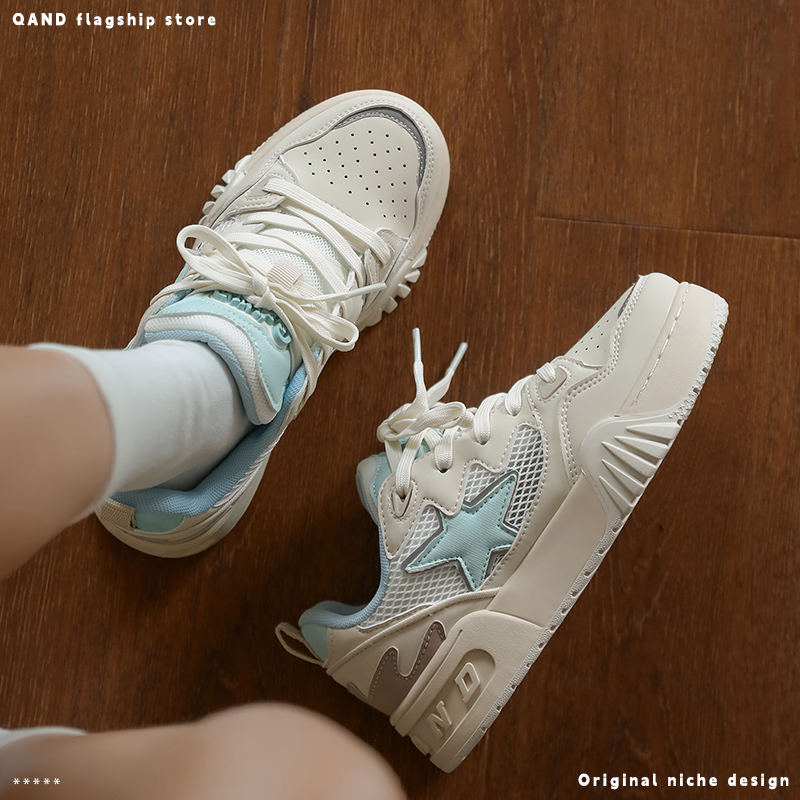 奇安达2025新款透气增高休闲板鞋