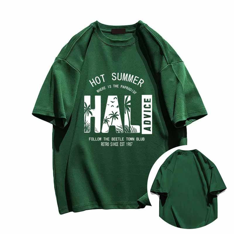 加肥大码胖仔三本针短袖t恤重磅